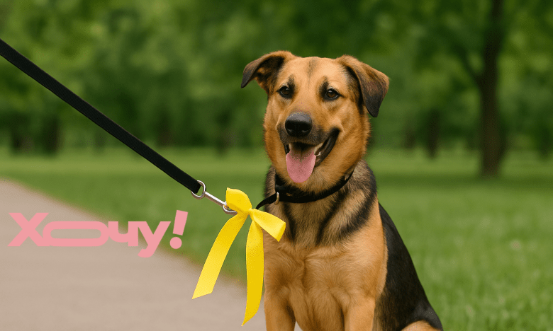 Жовта стрічка на амуніції собаки - що означає