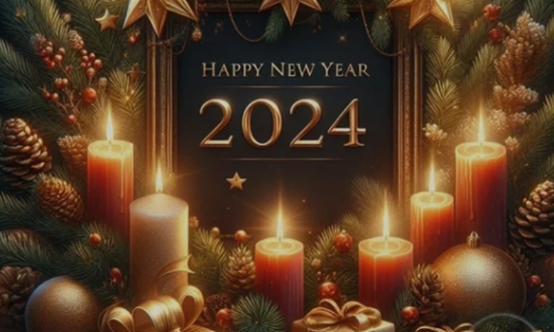 Красивые открытки с Новым Годом 2024 и новогодние анимации гиф