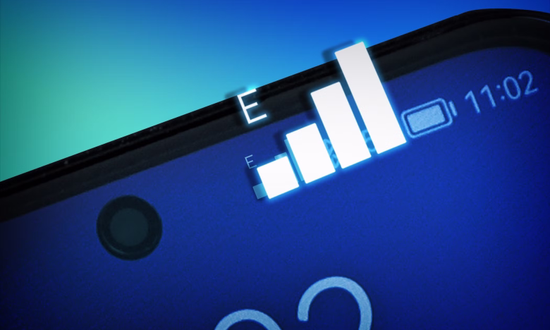 Буква E на смартфоне и слабый мобильный сигнал