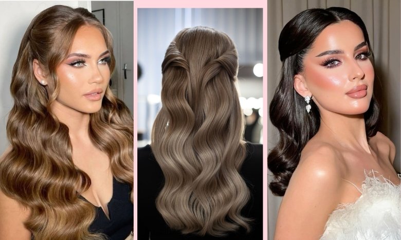 Напівзібрані локони, фото