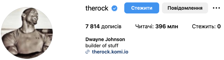 Двейн Джонсон вошел в 5-ку самых популярных людей в Инстаграм