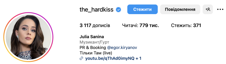 Юлія Саніна та гурт The Hardkiss