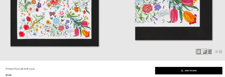 Printed Flora silk twill carré