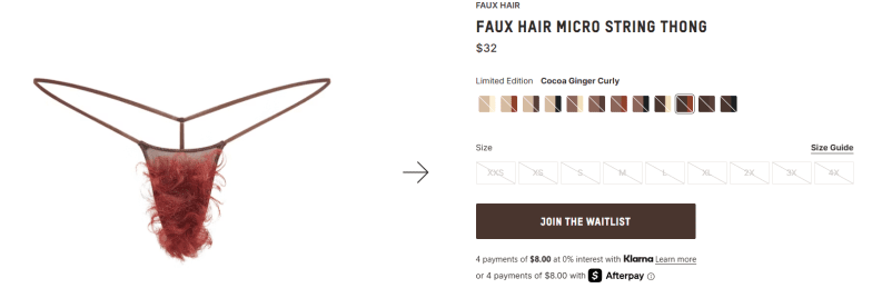 "Мохнатые" стринги от Ким Кардашьян