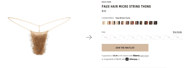 "Мохнатые" стринги от Ким Кардашьян