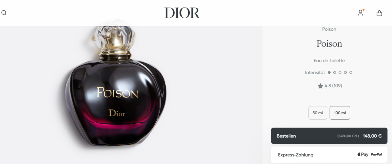 Poison Dior цена