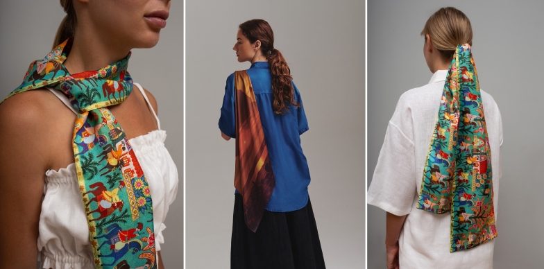 "Похищенное искусство": бренд OLIZ и UNITED24 запустили особую коллекцию платков. Средства пойдут на благотворительность (ФОТО) - фото №1
