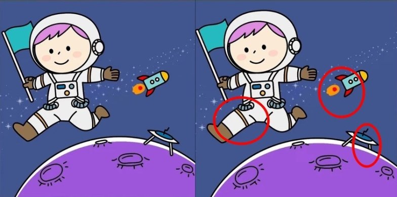 Знайдіть три відмінності на малюнку