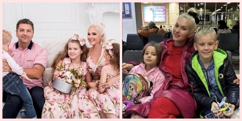 Катерина Бужинська і її діти, фото