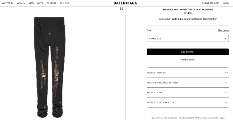 “Рвані” колготки Balenciaga - скільки коштують