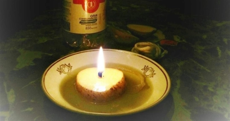 Как сделать свечку из картошки
