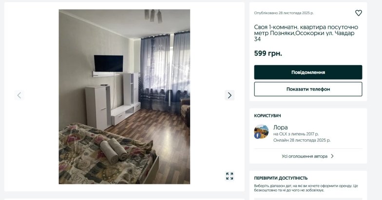 Средняя цена аренды