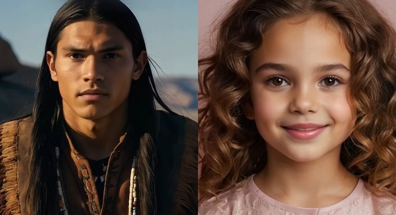 ШІ версія Джейкоба та Ренесмі із Сутінків за книжковим описом