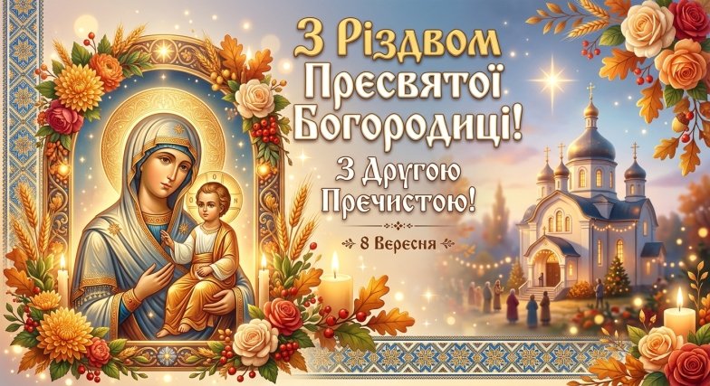 Со Второй Пречистой 2026 — красивые поздравления и картинки на украинском языке