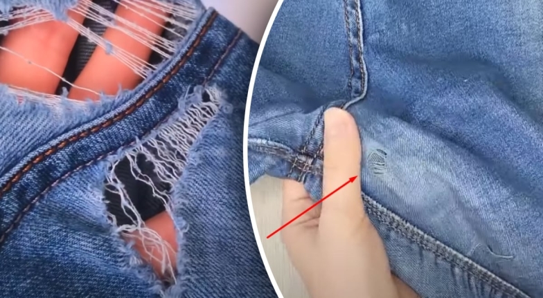 Лишняя дырка на джинсах - не проблема: как спасти порванную пару - фото №1