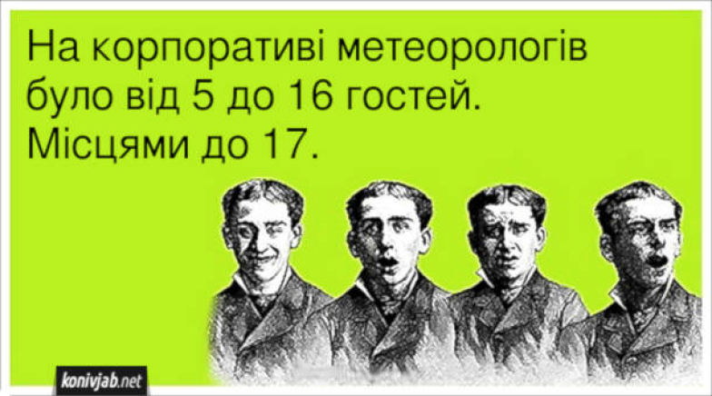 Приколы, анекдоты и смешные картинки о синоптиках — на украинском