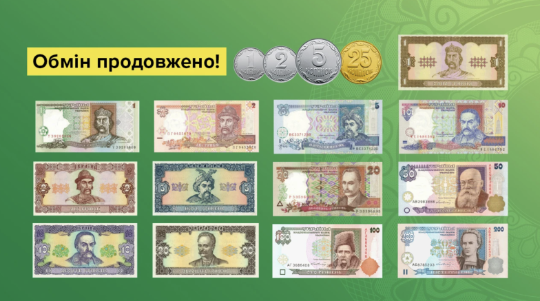НБУ продлил возможность обменять старые банкноты и мелкие монеты: узнайте, до какого числа это можно сделать - фото №1