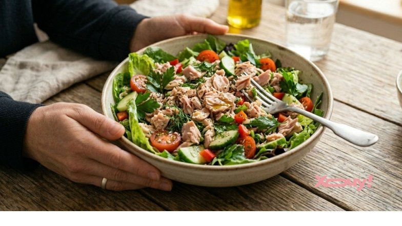 Как приготовить легкий овощной салат на ужин.