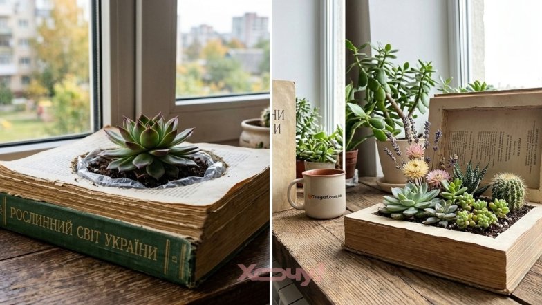 Как украсить дом старыми книгами
