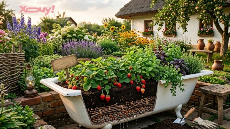 5 нестандартних ідей, як використати стару ванну на ділянці