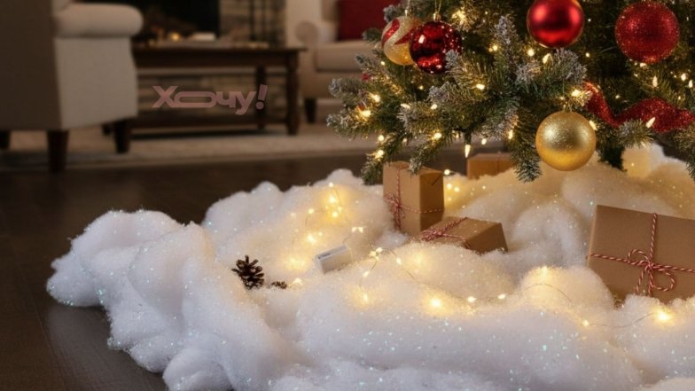 Как задекорировать низ елки