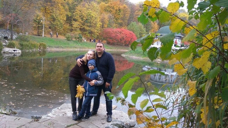 Маргарита Бахтіна з чоловіком і сином