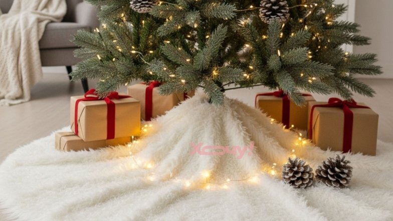 Как задекорировать низ елки