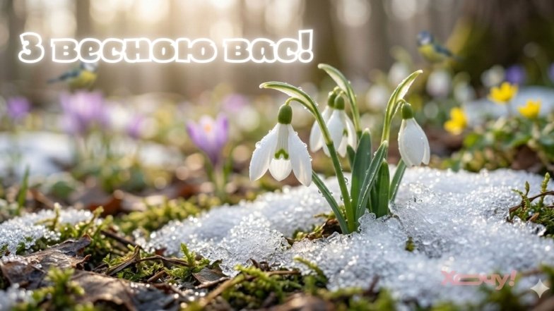 Листівки з першим днем весни та красиві картинки з 1 березня