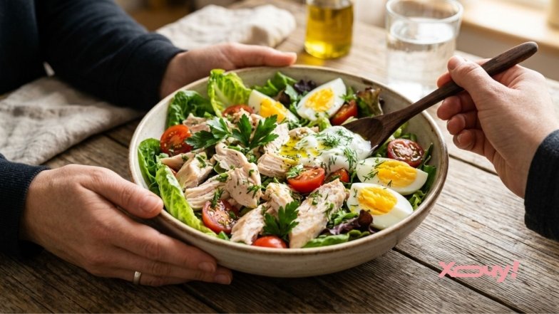 Как приготовить легкий овощной салат на ужин.