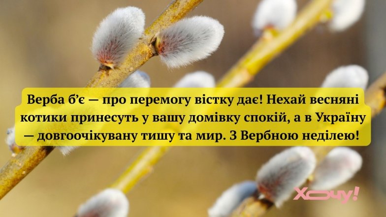 картинка с вербным воскресеньем — на украинском языке