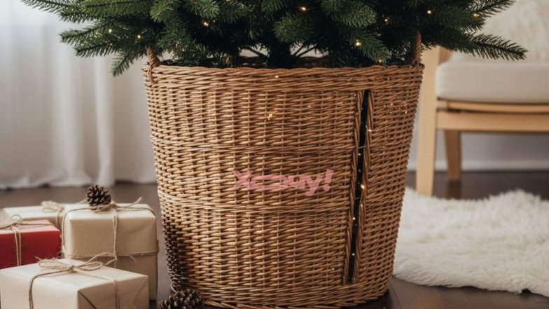 Как задекорировать низ елки