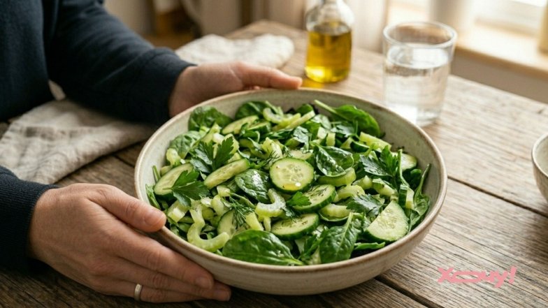 Как приготовить легкий овощной салат на ужин.