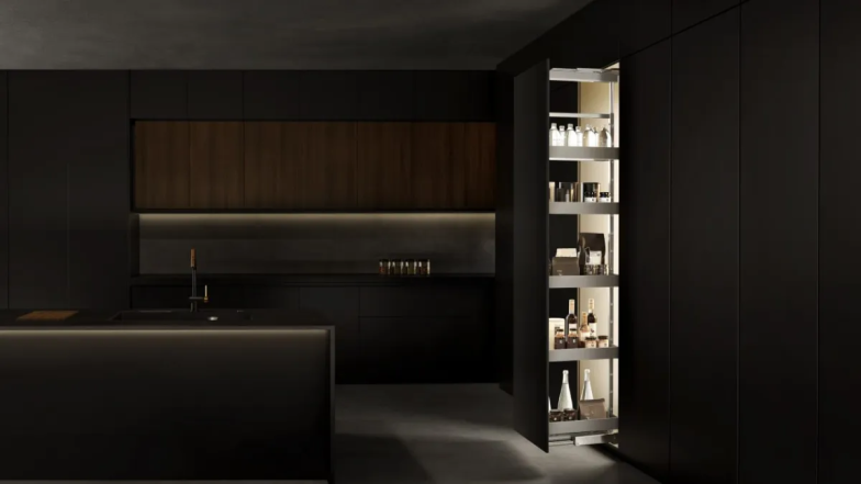 Внутрішнє наповнення кухонних шаф і шухляд, фото