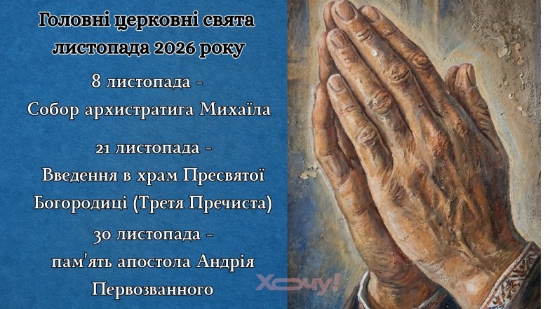 Церковные праздники в ноябре 2026 года новый стиль