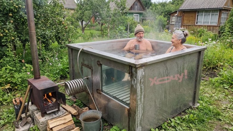 Как сделать купель с подогревом на даче