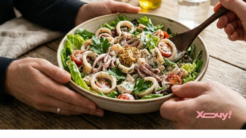 Как приготовить легкий овощной салат на ужин.