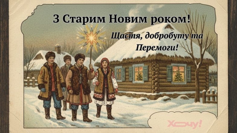 Старий Новий рік 2026 в Україні: красиві картинки, листівки