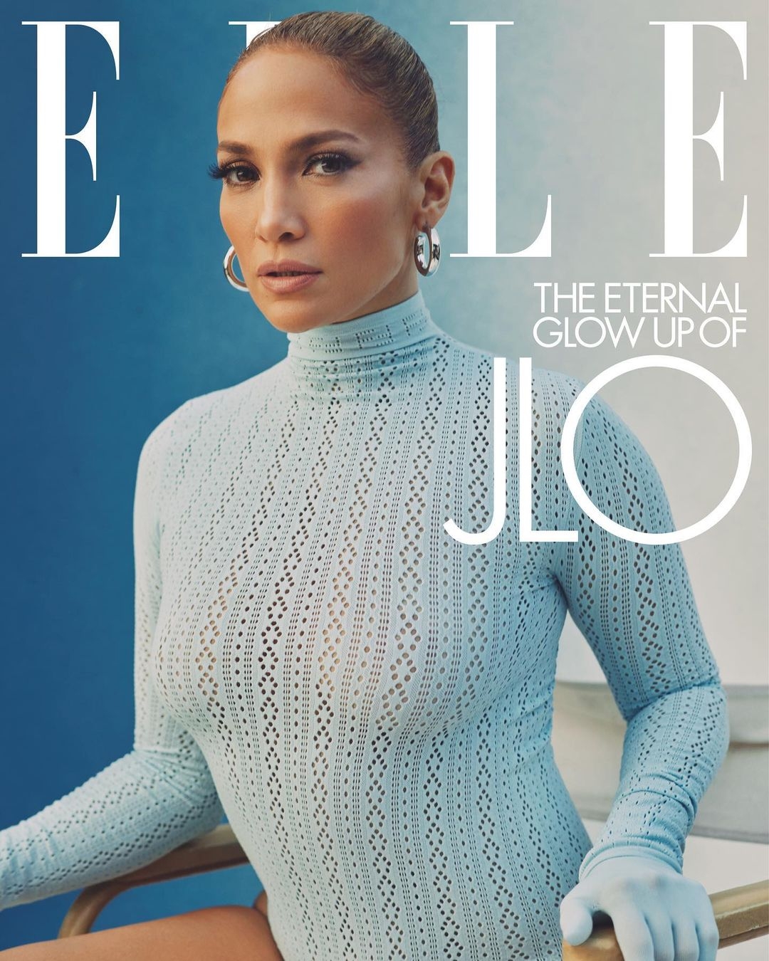 Дженнифер Лопес украсила обложку американского Elle (ФОТО) - фото №1