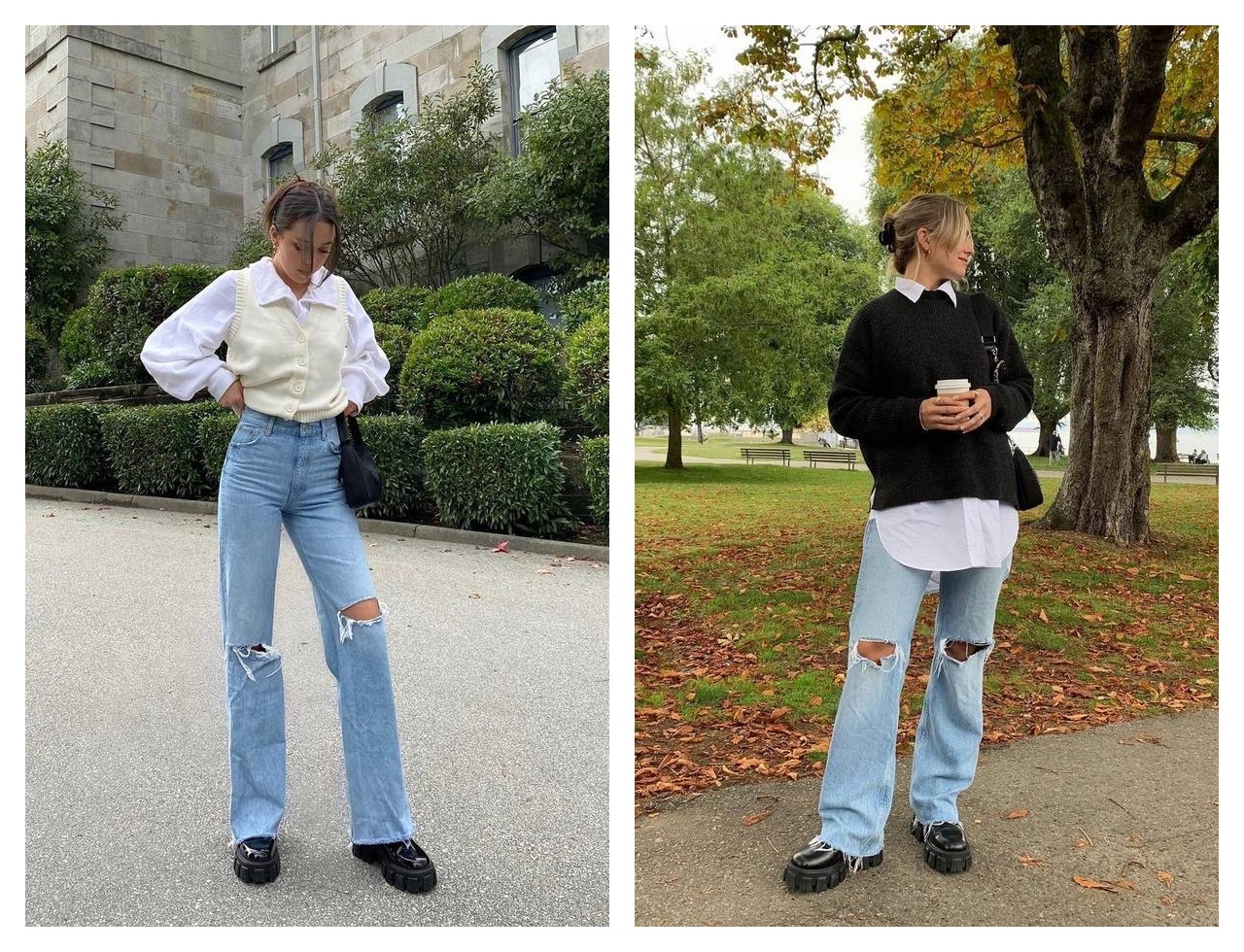 С чем и как носить рваные женские джинсы в 2022?