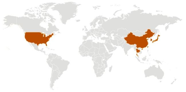 карта распространенности вируса